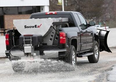 Snow Plow and de-icing truck