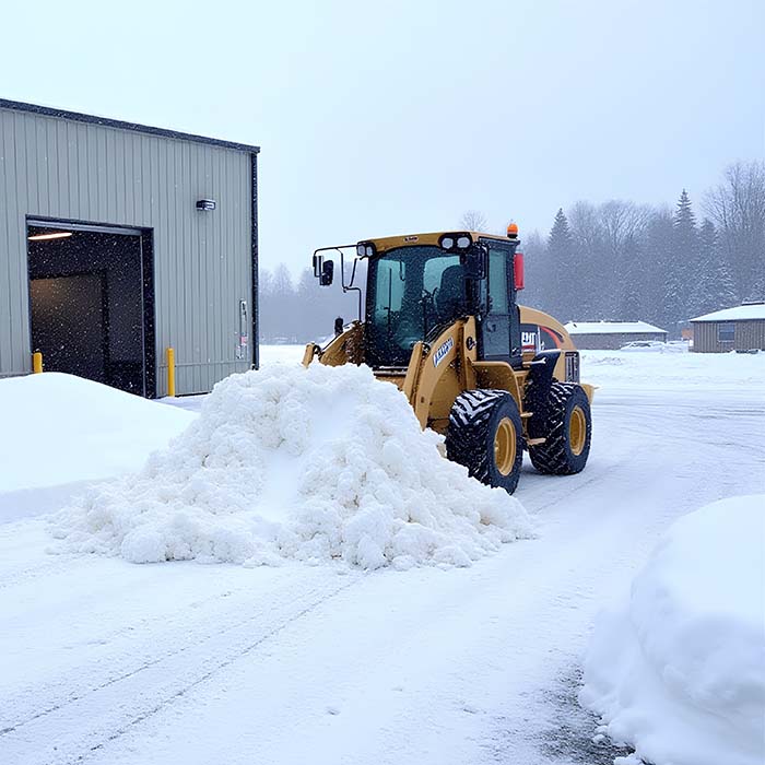 Snow Removal with a Skip loader Colorado Springs, Colorado