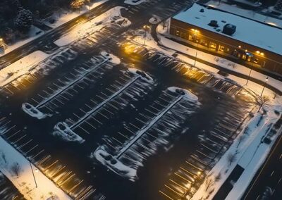 Snow Removal in Parking Lot - Denver Colorado